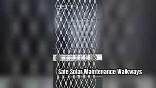 Accesso sicuro per la manutenzione del fotovoltaico tramite passerella solare in alluminio personalizzata