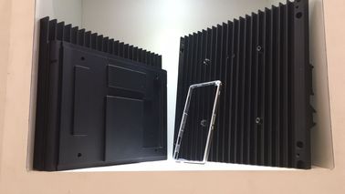 Matt Black Anodized Aluminium Industrial Profile / Aluminum Heat Sink