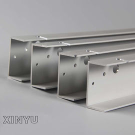 Cnc Machining Hole Aluminium Industrial Profile With Matt Silver Anodizing