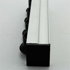 Flow Roller Track Custom Aluminum Extrusion , Metal Extrusion With Flange Wheels